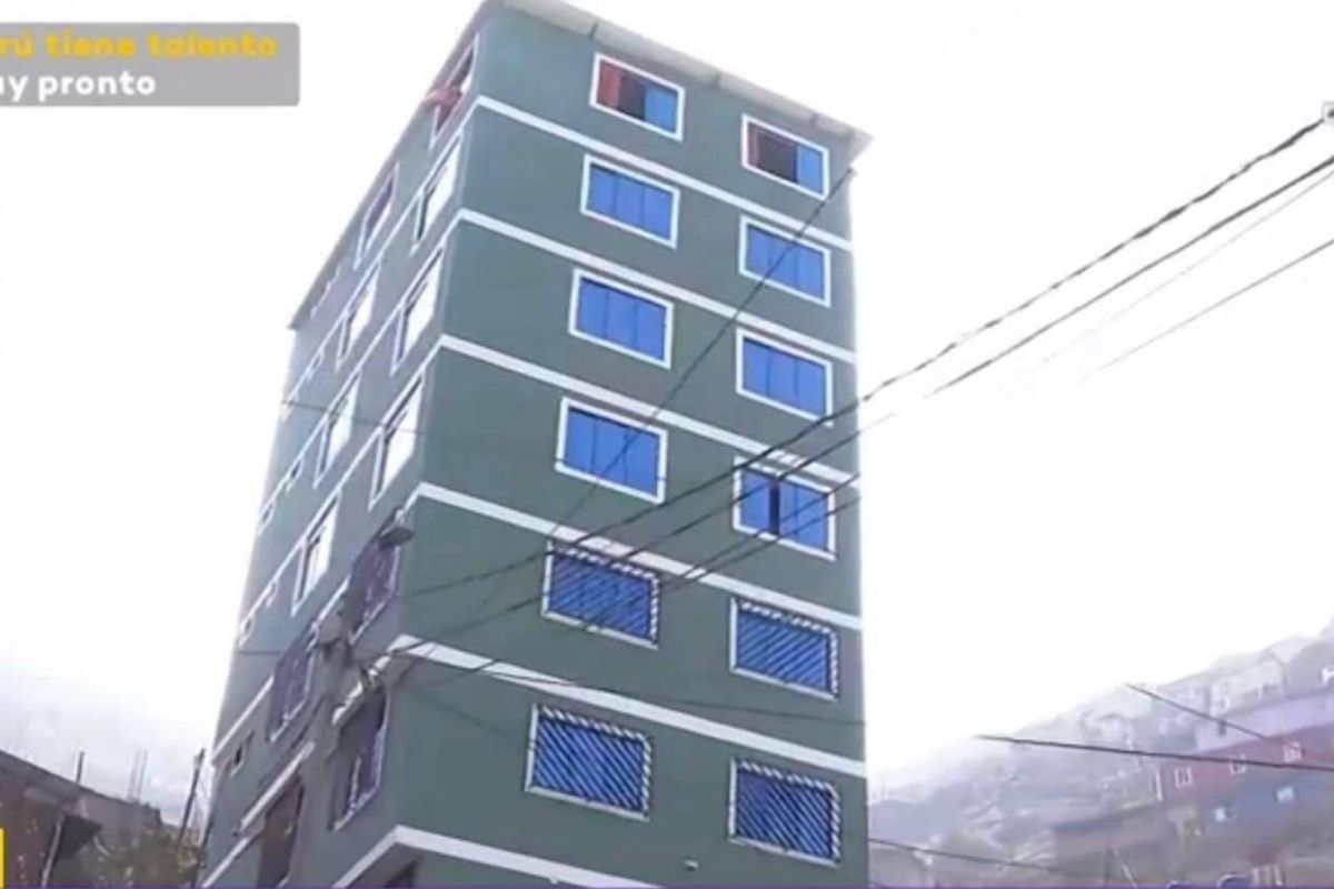 Construyen Edificio De Siete Pisos En Lo Alto De Un Cerro De Un Asentamiento Humano De Sjl Infobae 4971