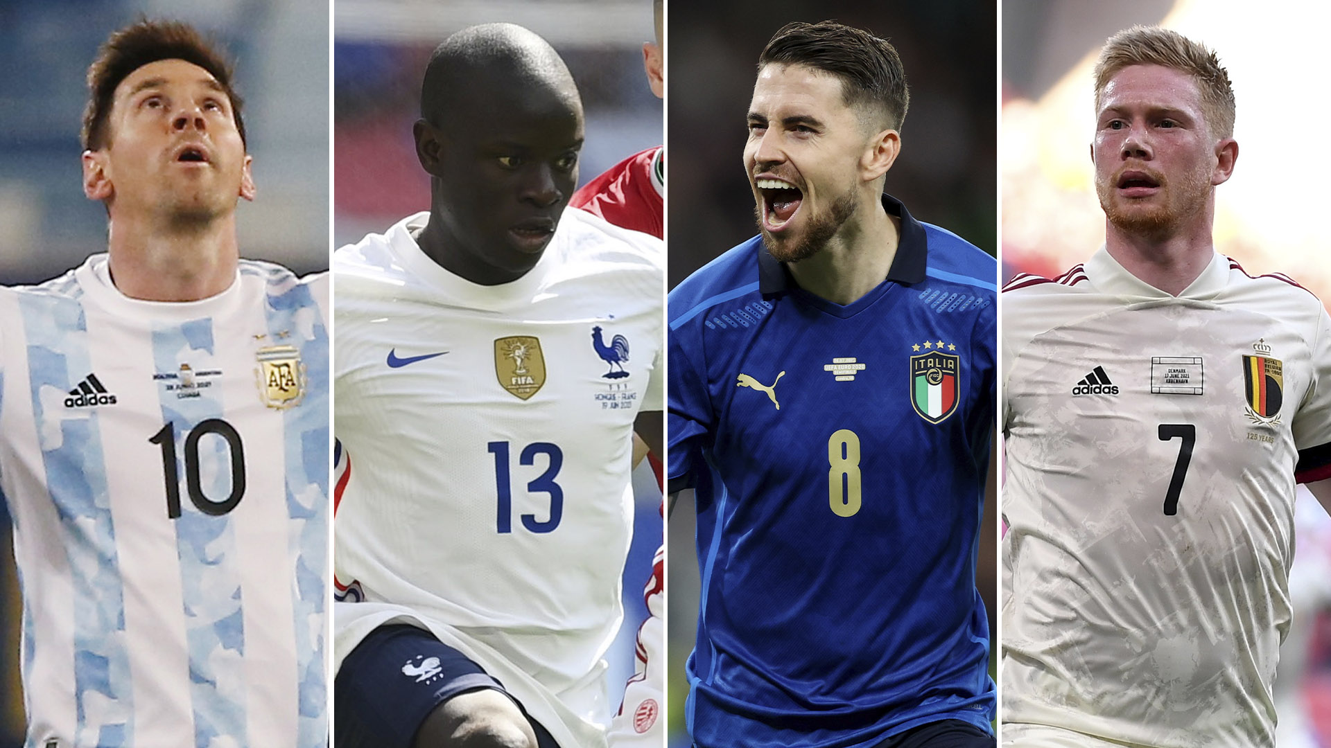 Lionel Messi, N'Golo Kanté, Jorginho y Kevin De Bruyne son algunos de los candidatos a ganar el Balón de Oro