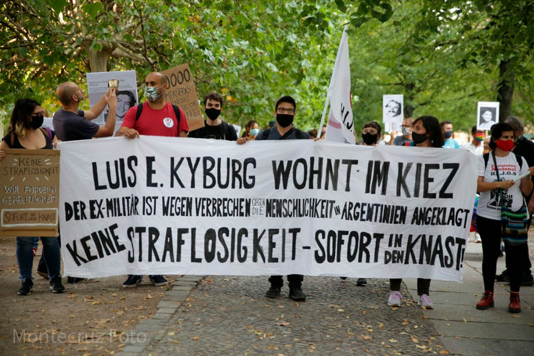 Una de las protestas contra Kyburg en la capital alemana: "Basta de impunidad"