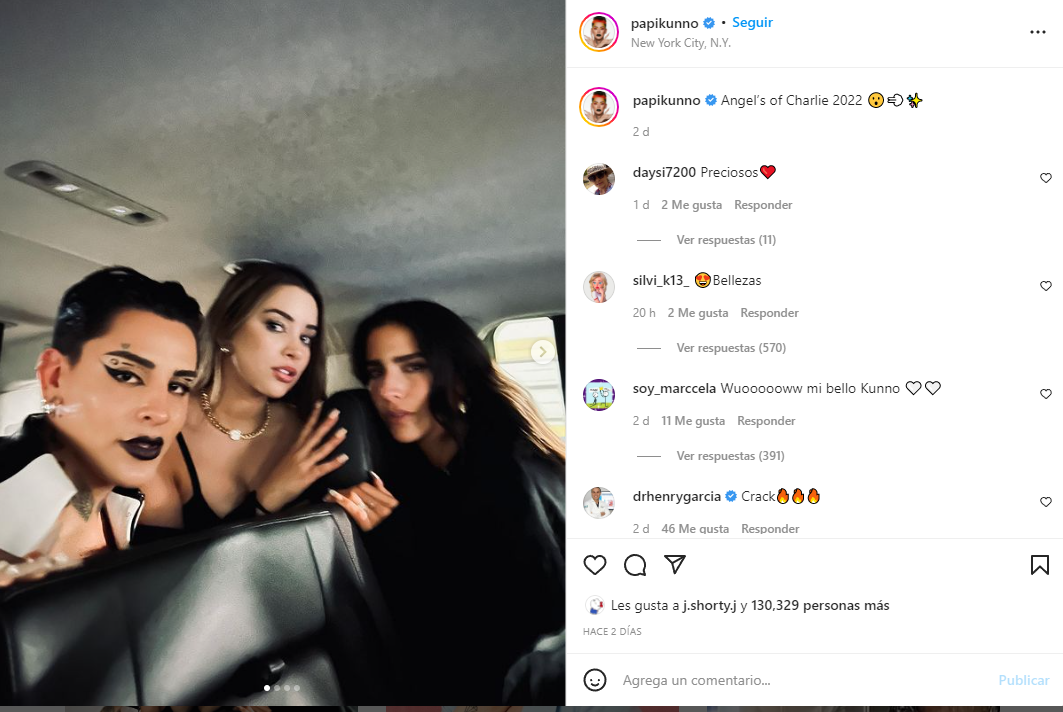 Kunno replicó a Bárbara de Regil y compartió algunos momentos de su viaje a New York Foto: Instagram/@papikunno
