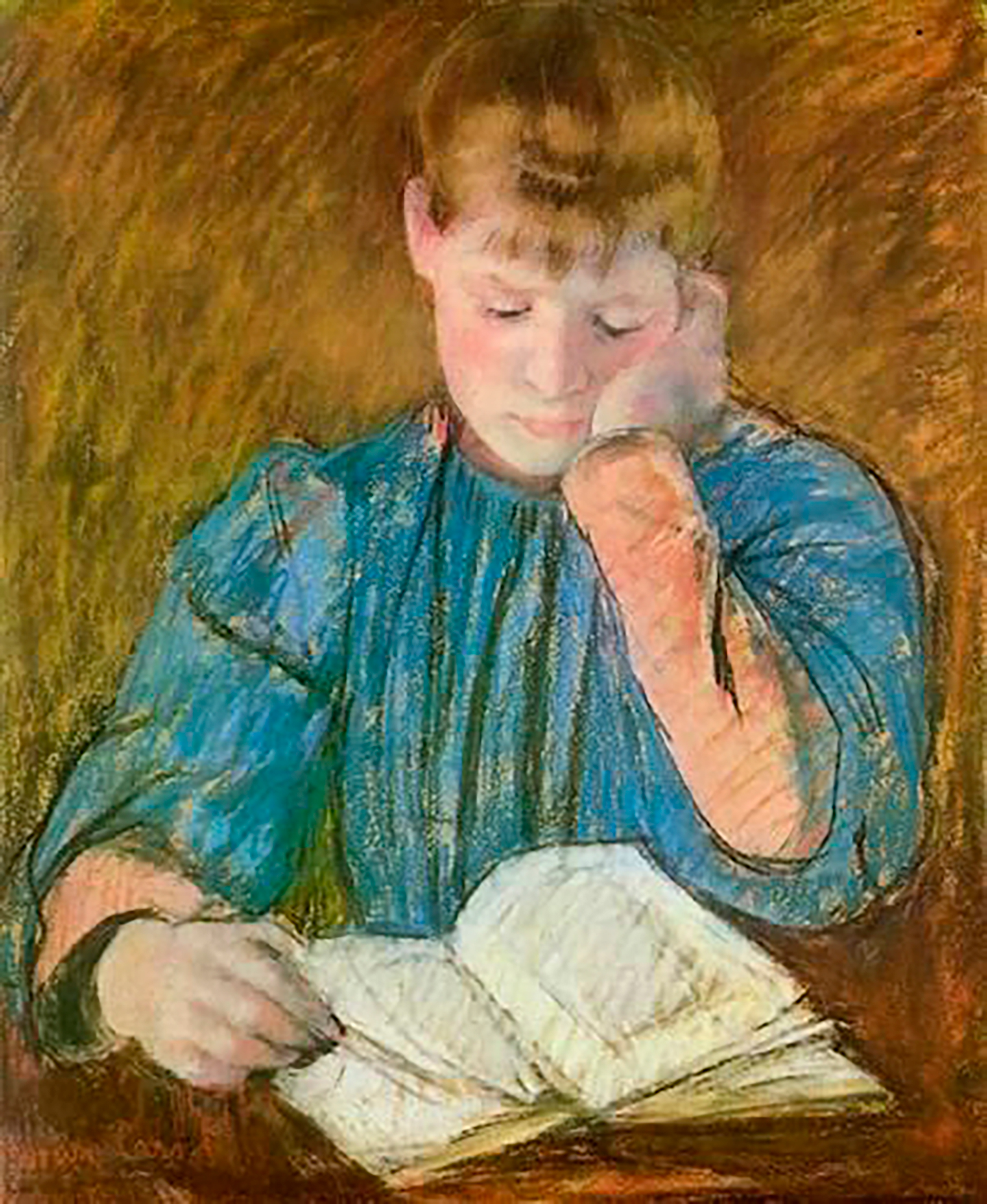 "La lectora pensativa", de Mary Cassatt (Colección privada).