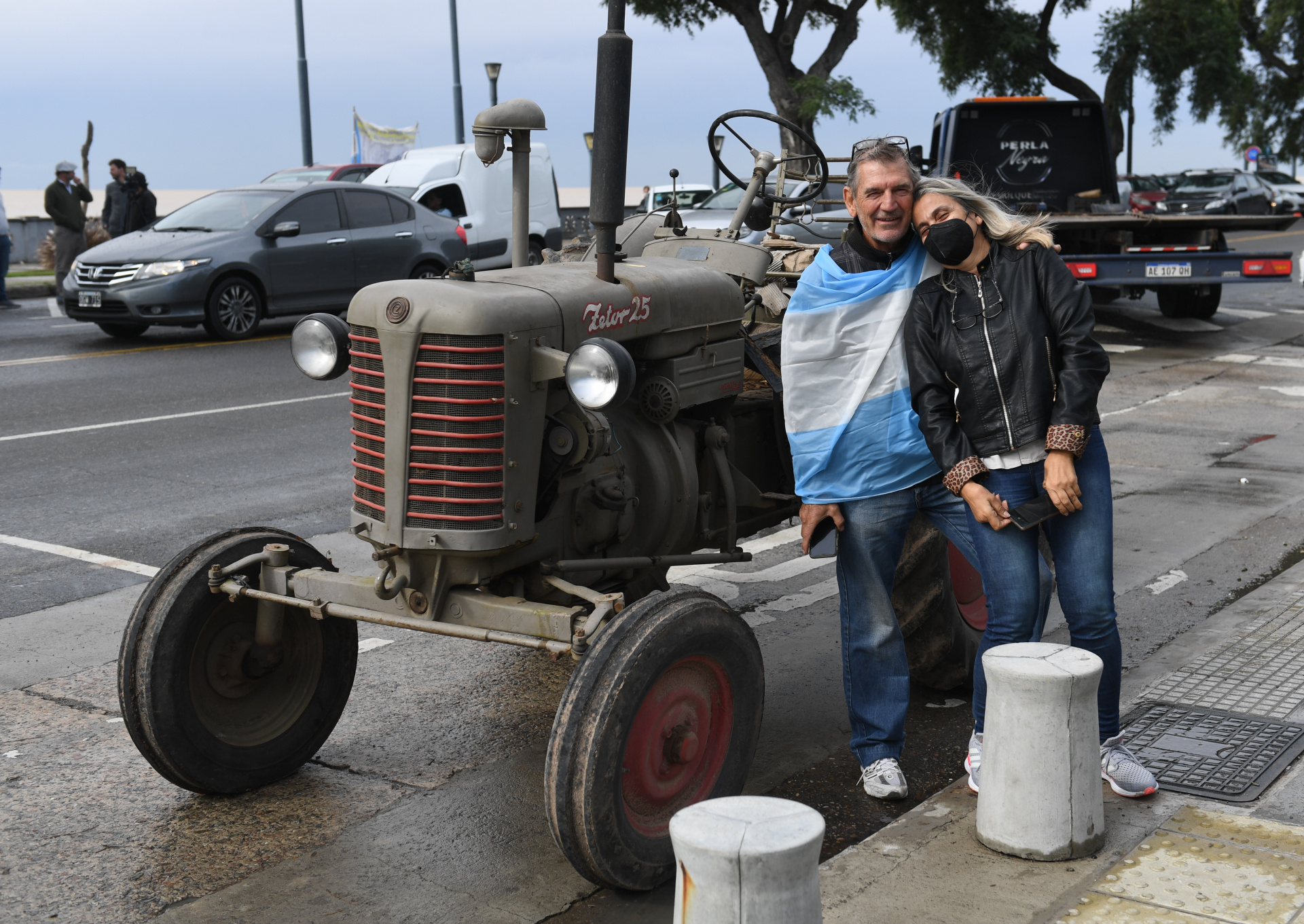 Vito Reigenborn, productor de Chaco. Fue el primero en llegar a Capital Federal para participar de la marcha de mañana. (Foto: Maxi Luna)