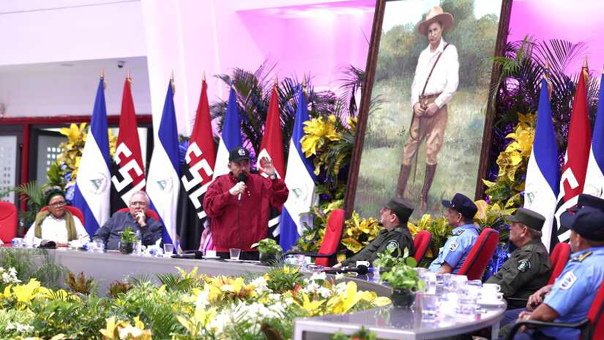 Imagen de archivo de un acto político de Daniel Ortega en Managua