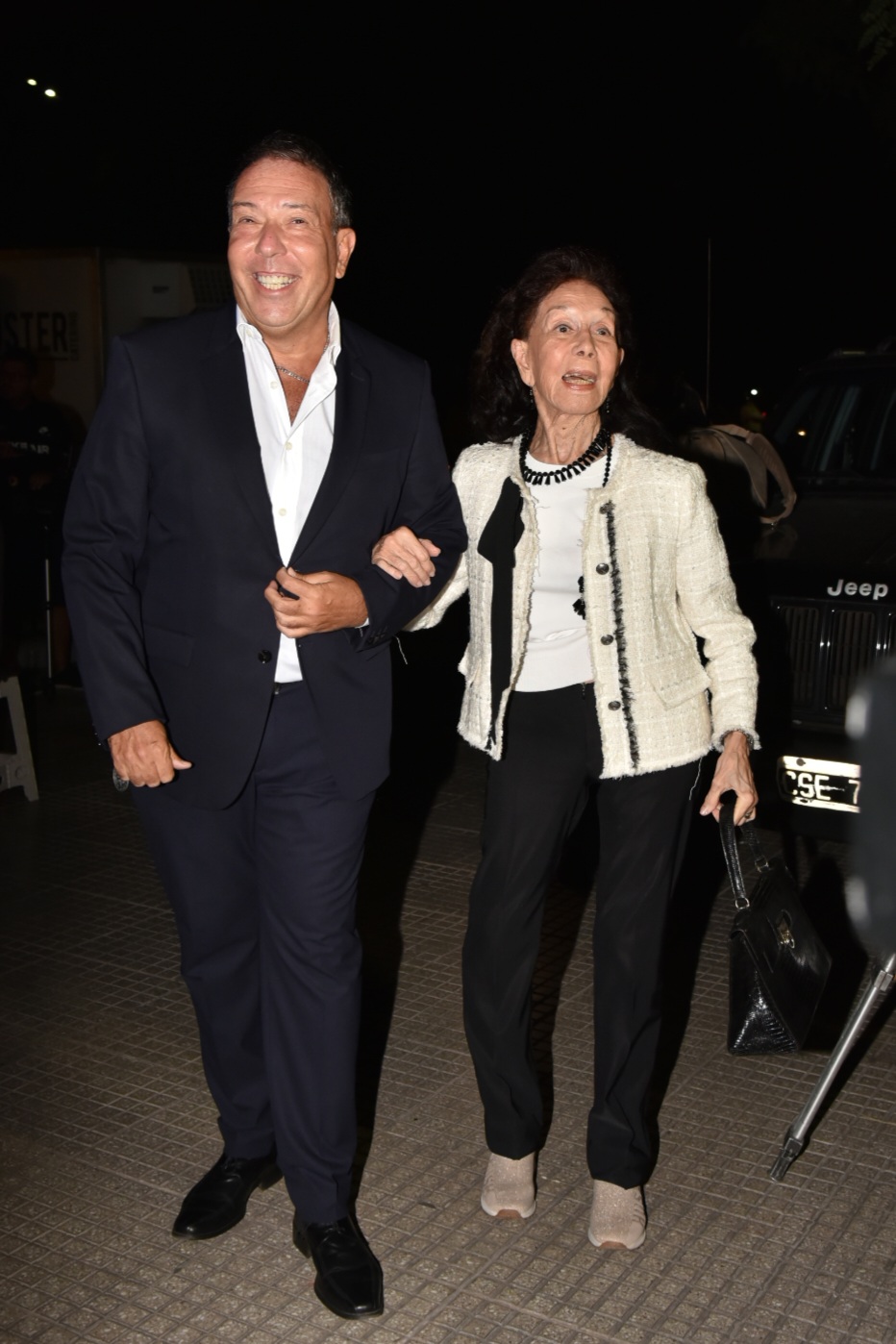 Coca Calabró y Alejandro Veroutis en el cumpleaños de Mirtha Legrand (RS Fotos)
