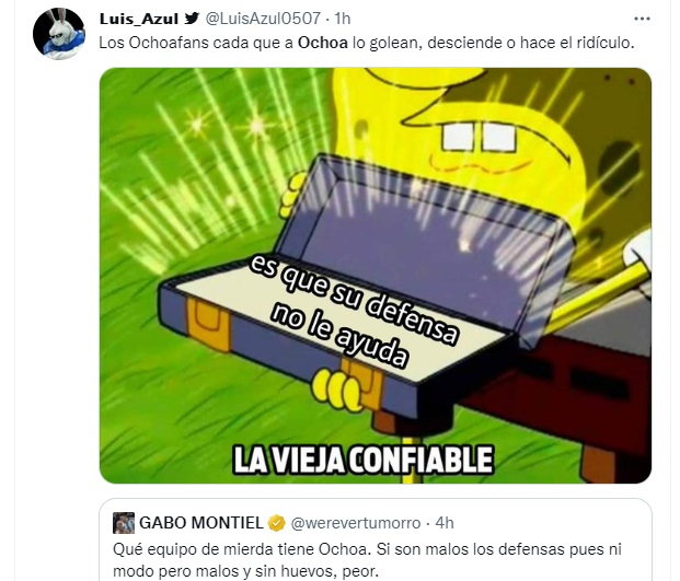 Los mejores memes que dejó los ocho goles que recibió Memo Ochoa en el Atalanta vs Salernitana (captura Twitter)