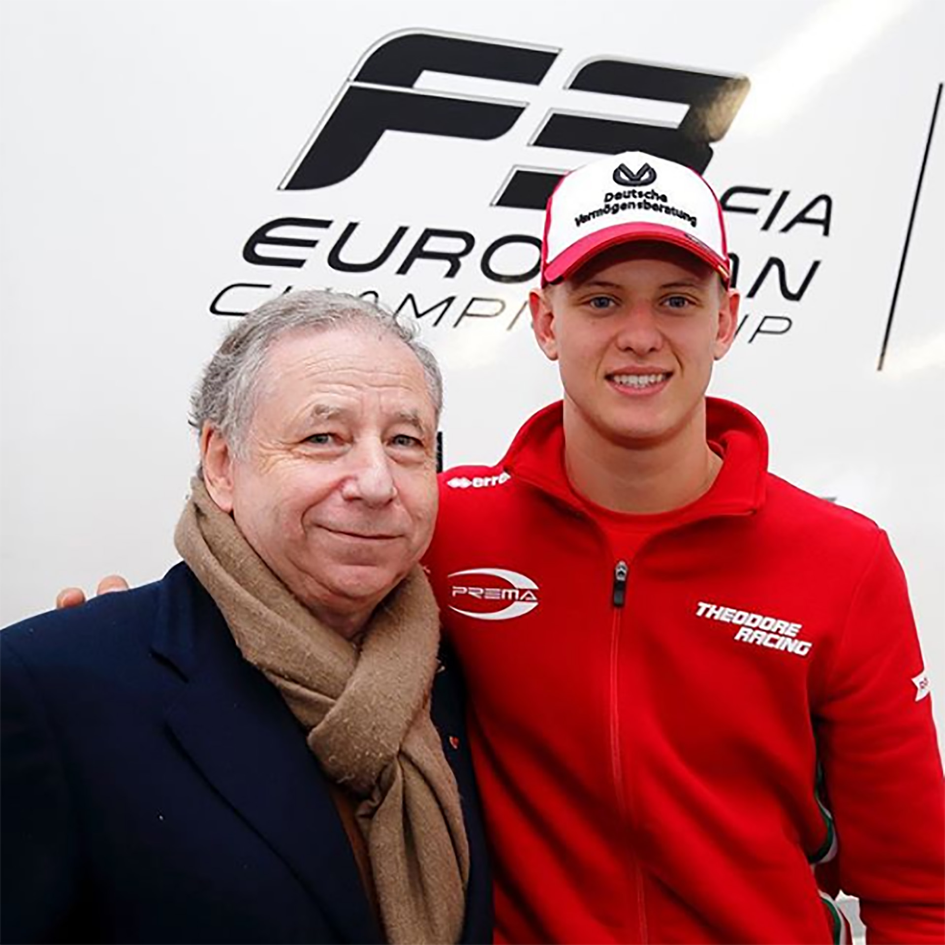 Mick con Jean Todt, ex jefe de Ferrari en la época de su padre y actual presidente de la Federación Internacional del Automóvil (IG: mickschumacher).