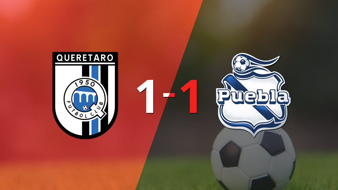 Querétaro y Puebla se reparten los puntos y empatan 1-1