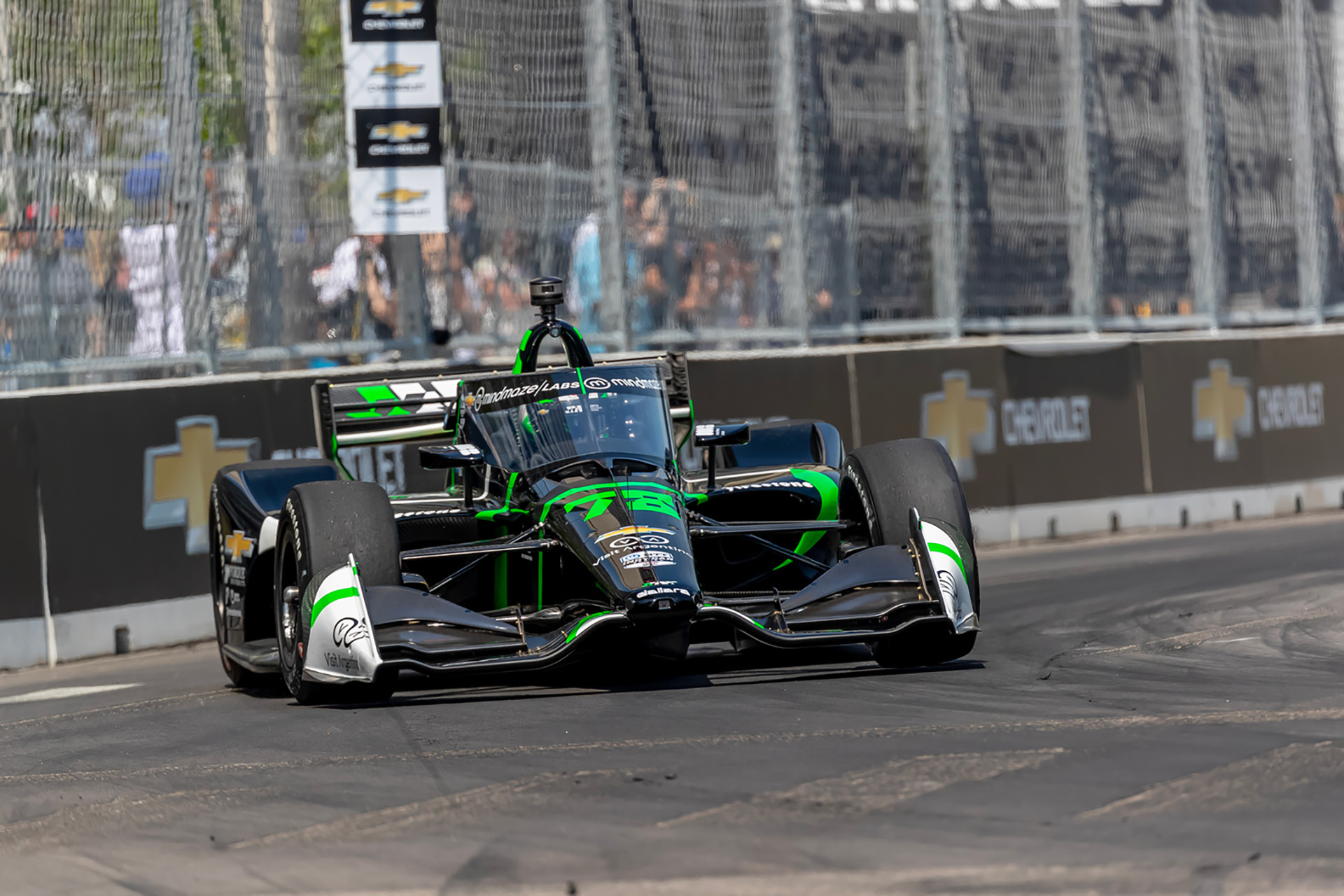 Agustín Canapino terminó 14º en Detroit (Crédito: Prensa Juncos Hollinger Racing)