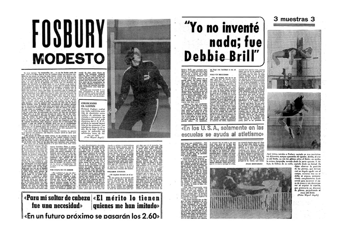 Interview by Dick Fosbury for the newspaper Marca.