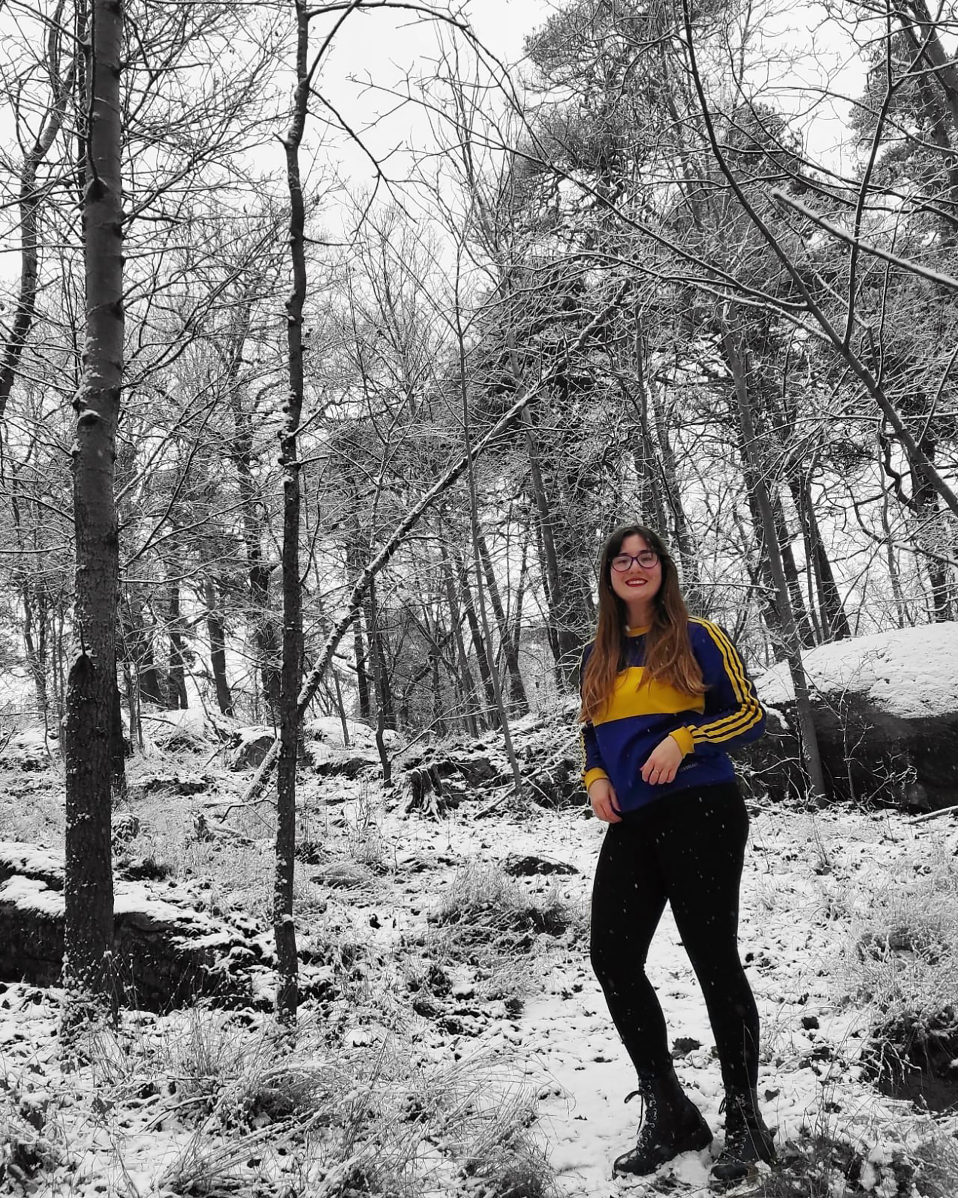 Su pasión por Boca en medio de las primeras nevadas en la capital sueca