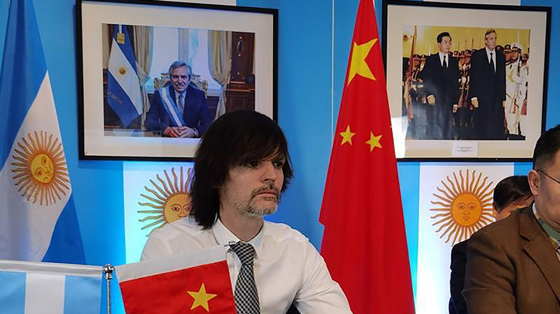 El embajador argentino en China, Sabino Vaca Narvaja