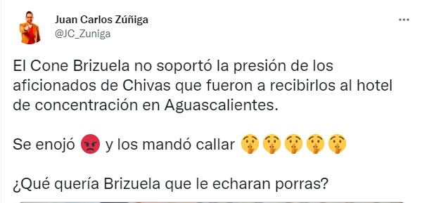They busted Isaac Brizuela for silencing Chivas fans (Twitter/@)