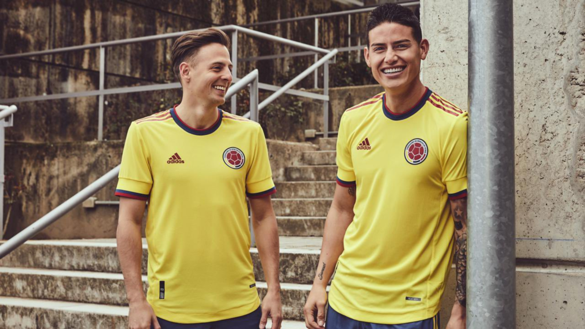 James como uno de los modelos, fue presentada oficialmente la nueva camiseta de la Selección Colombia: los detalles del diseño - Infobae