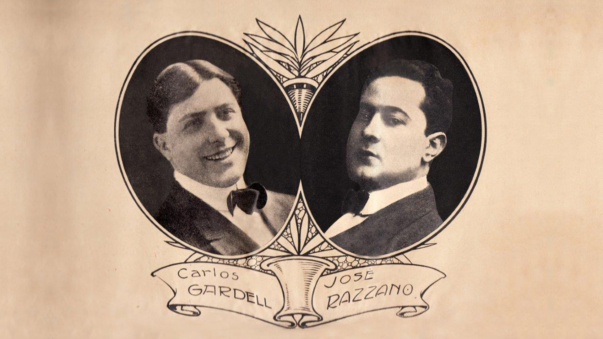 Afiche del exitoso Dúo Gardel Razzano, 1917. (Archivo Walter Santoro)