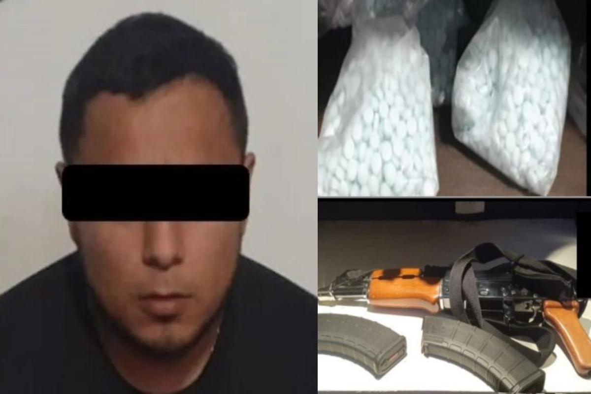 Juan Carlos "N" fue detenido en flagrancia delictiva con cerca de tres mil pastillas de fentanilo (Foto: Especial)
