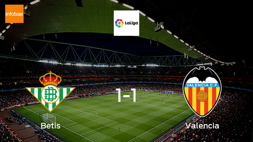Reparto de puntos entre Real Betis y Valencia 1-1