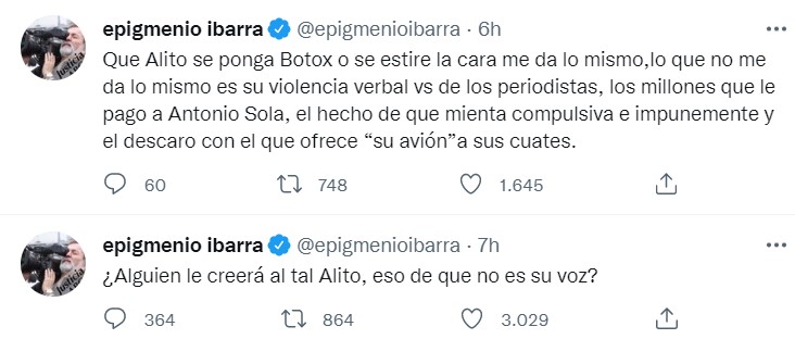 El fundador de Argos Producción cuestionó a los usuarios de la red si realmente le creían al líder del tricolor (Foto: Twitter/@epigmenioibarra)