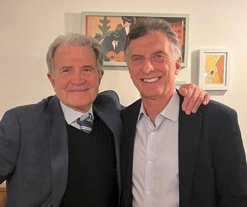 Mauricio Macri y el influyente ex premier italiano Romano Prodi