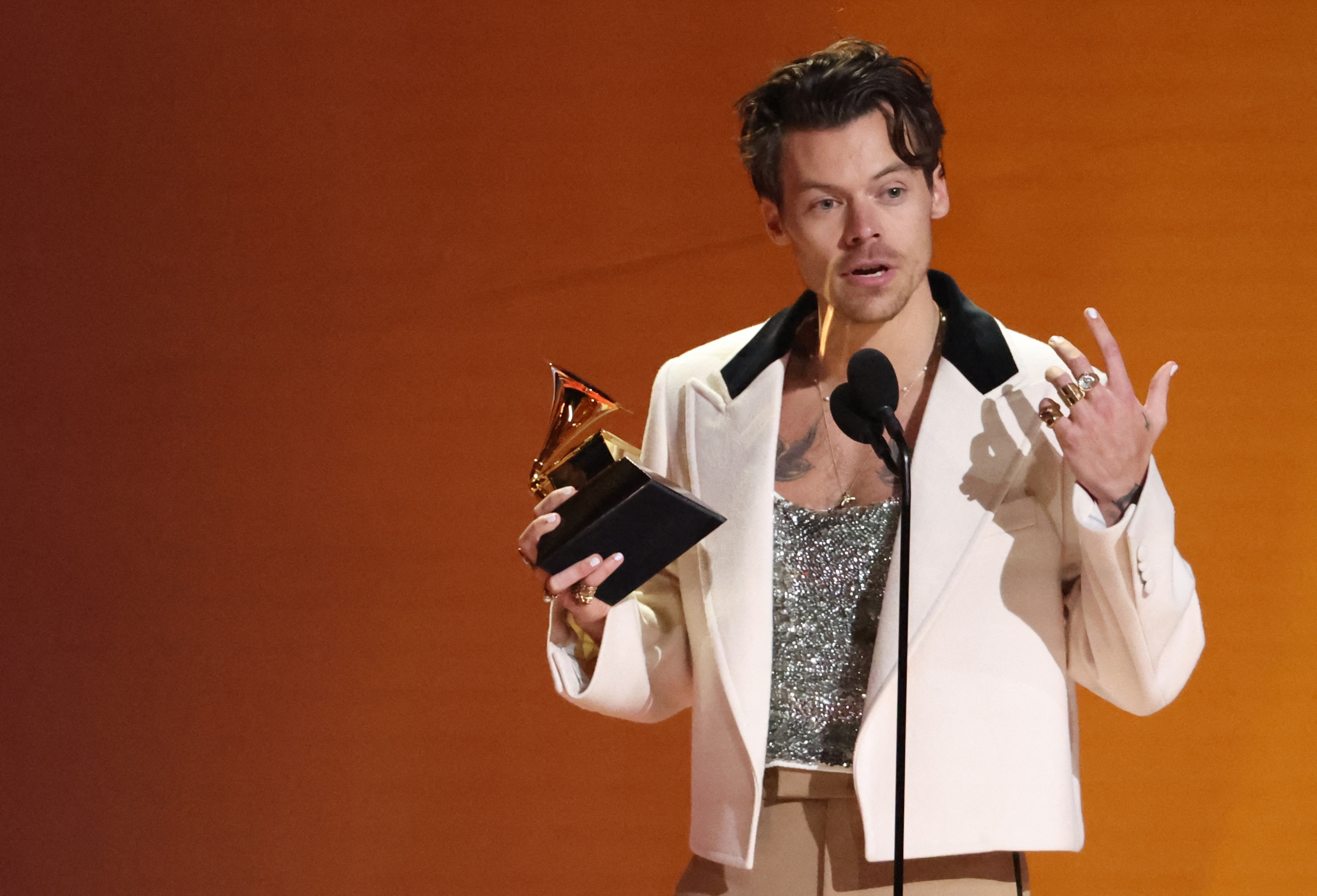 Harry Styles recibió el premio al Mejor Álbum de Pop Vocal (REUTERS/Mario Anzuoni)