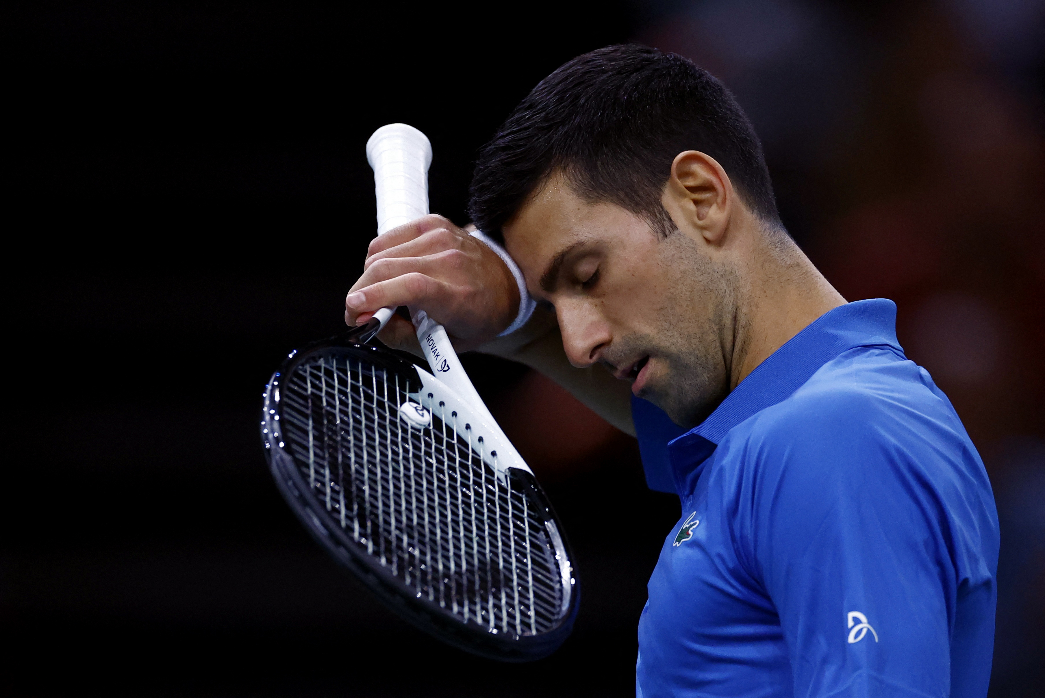 Novak Djokovic durante la final contra Holger Rune en París-Bercy (REUTERS/Christian Hartmann)