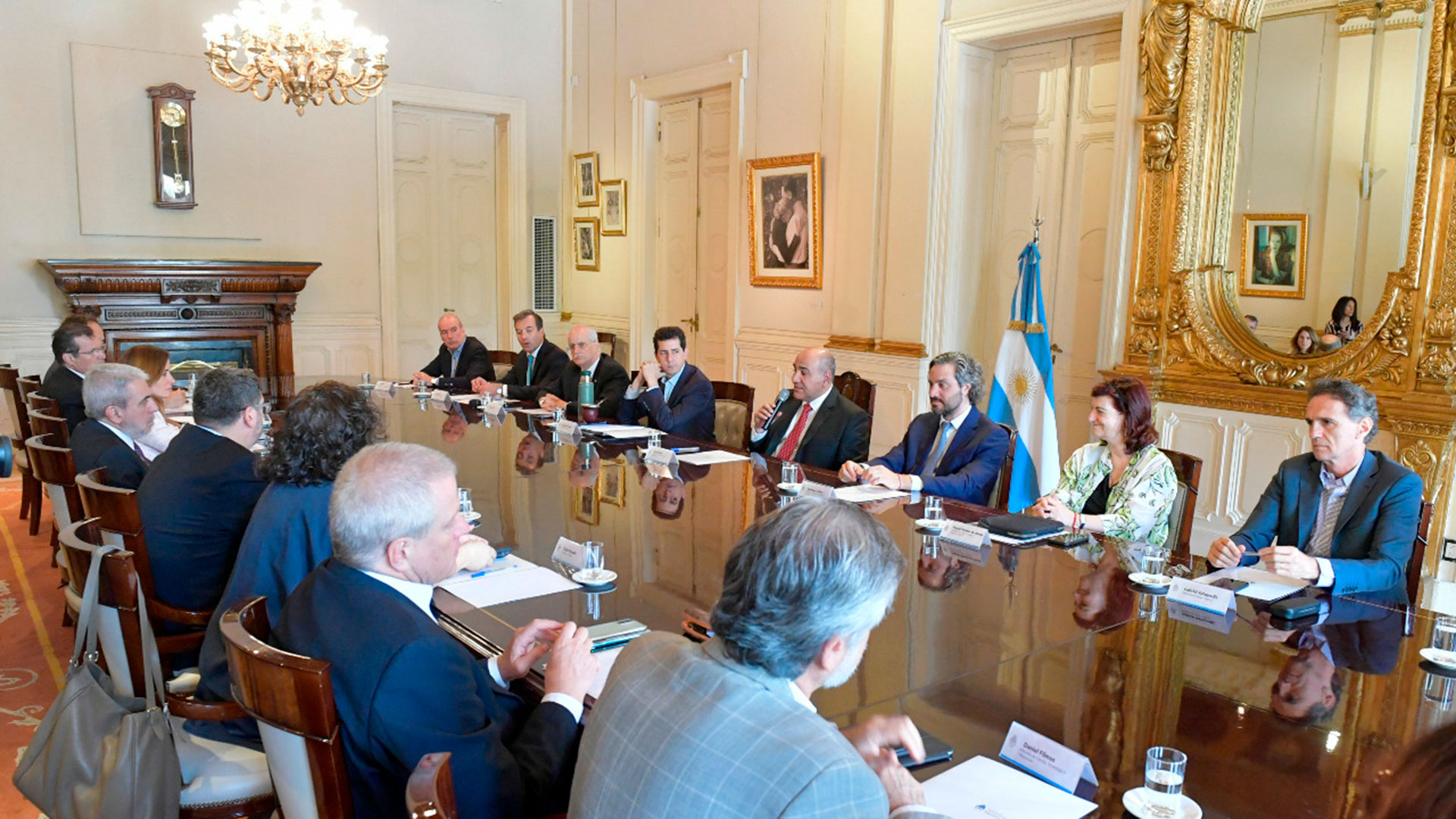La reunión de Gabinete fue encabezada por Juan Manzur en el Salón Eva Perón 