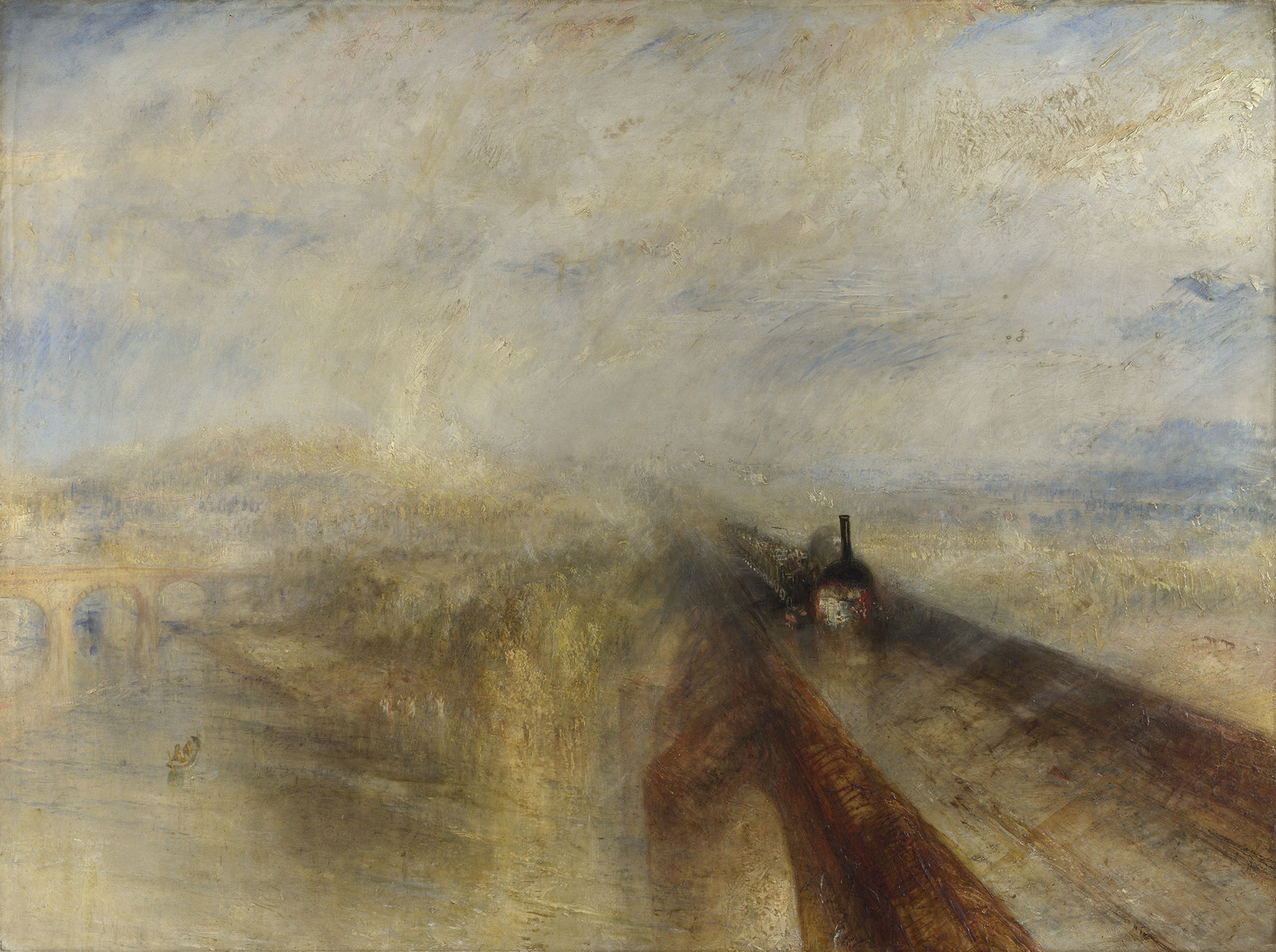 "Lluvia, vapor y velocidad" (1844) de Turner. Esta obra se encuentra en la National Gallery, uno de los museos que Glantz visitaba regularmente cuando vivía en Londres.