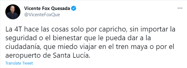 (Foto: Captura de pantalla / Twitter @VicenteFoxQue)