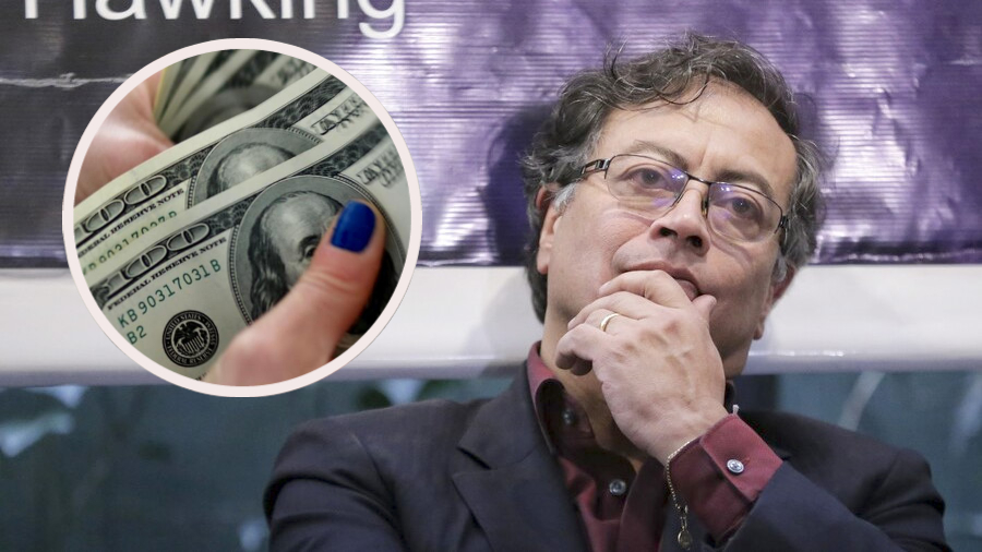 Dollar would reach $7,000 if oil exploration is suspended as proposed by Gustavo Petro, according to Corficolombiana. Photo: Colprensa and Reuters.