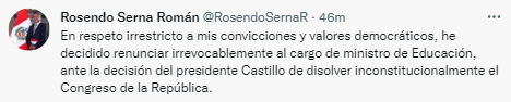 Tuit de Rosendo Serna.