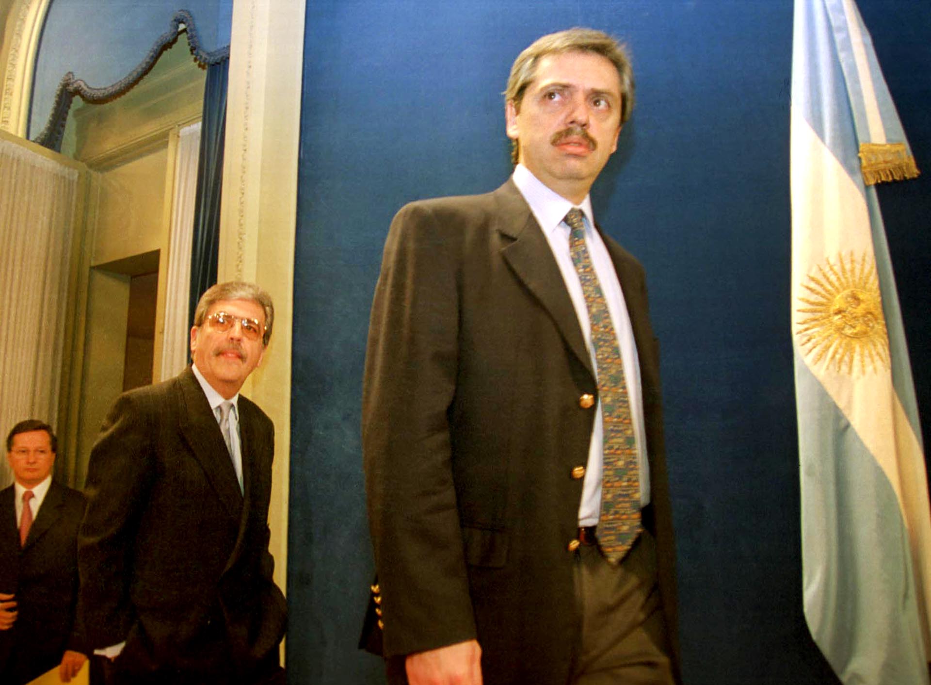 Julio De Vido y Alberto Fernández en junio de 2003