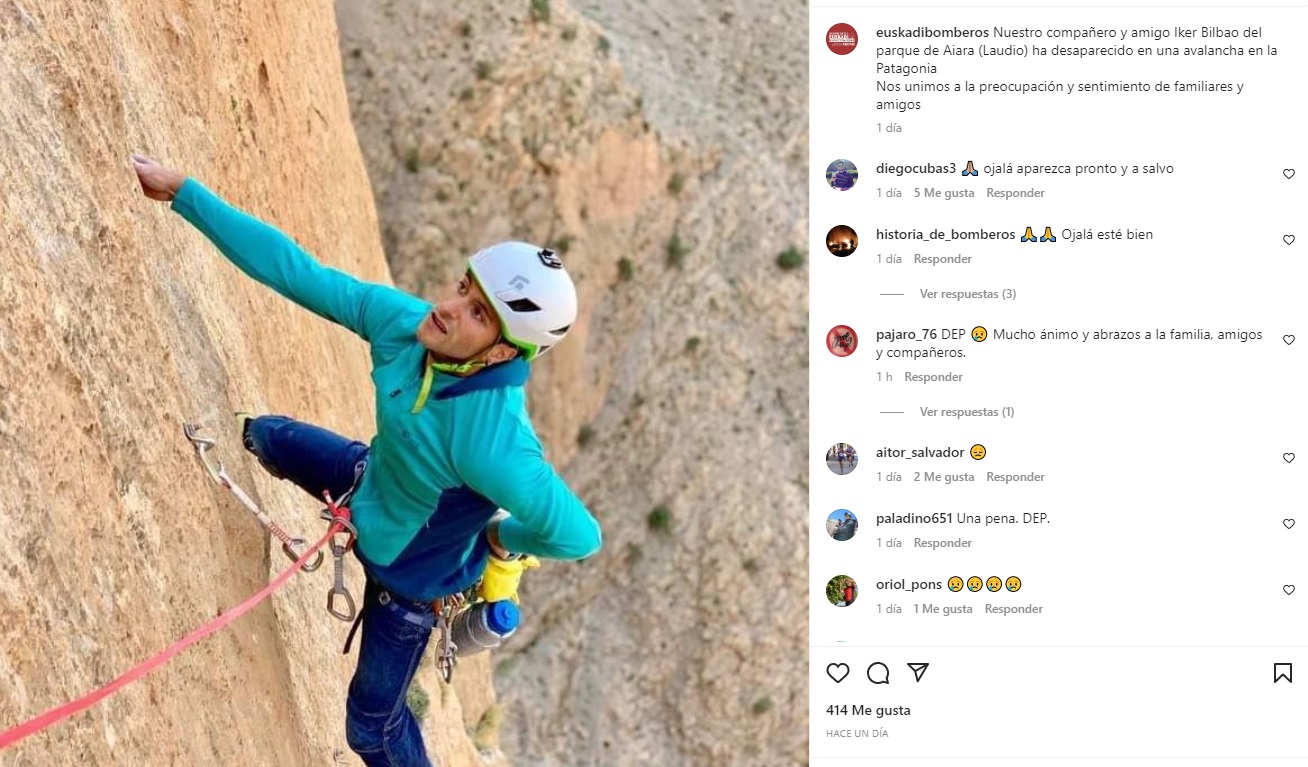 Colegas de los alpinistas del País Vasco despidieron a los escaladores en las redes social.