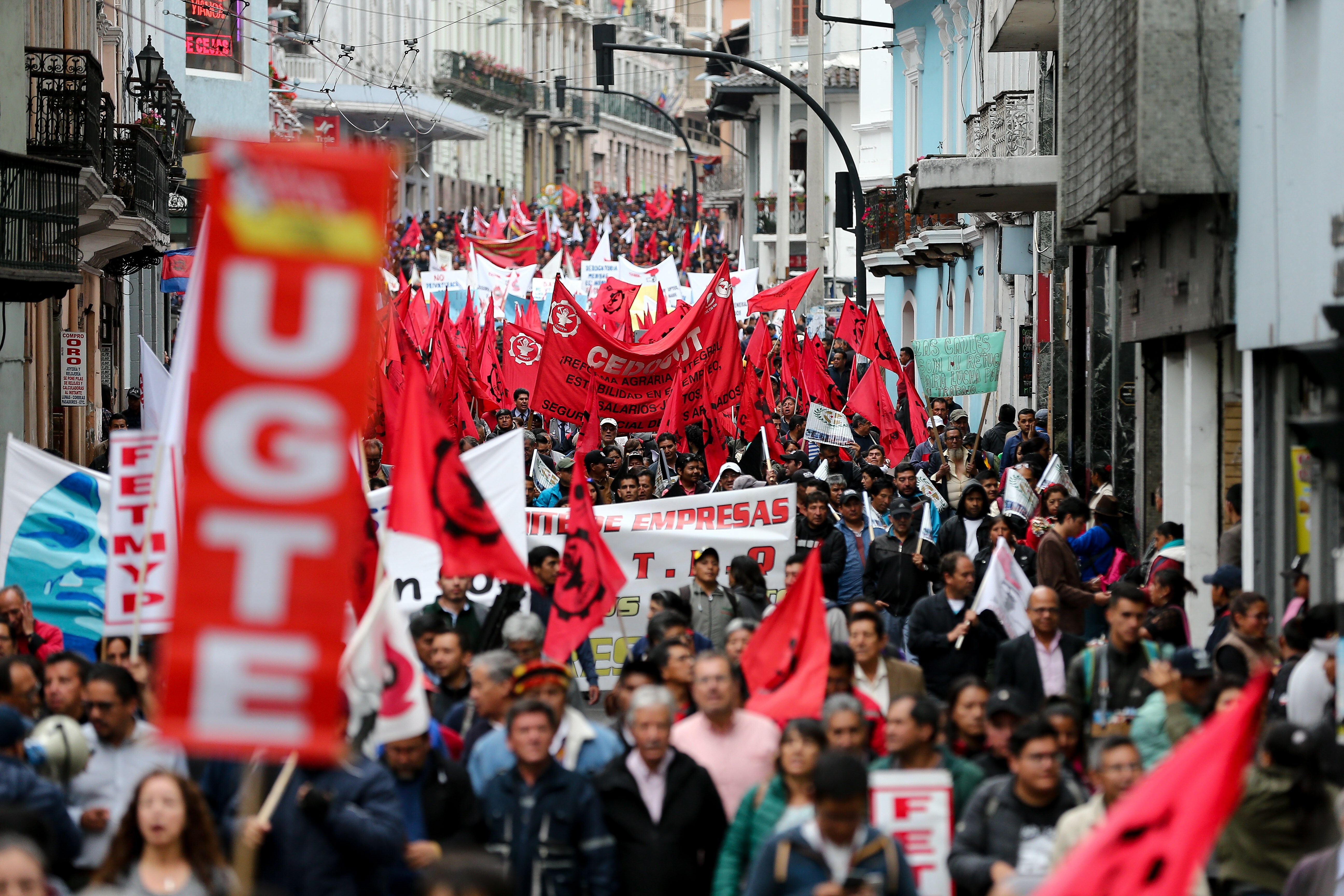 Los manifestantes reclaman asistencia para los comedores populares (foto de archivo)
