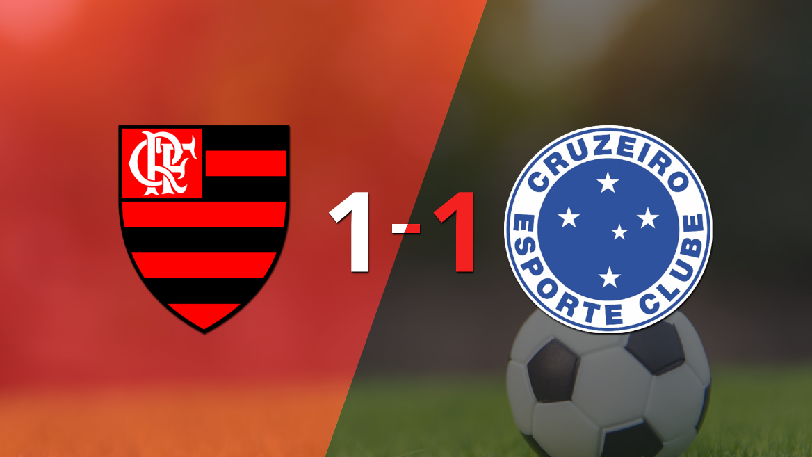 Cruzeiro empató 1-1 en su visita a Flamengo