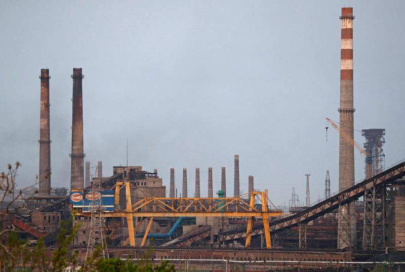 Foto de archivo de la planta siderúrgica de Azovstal en Mariupol
May 5, 2022. REUTERS/Alexander Ermochenko