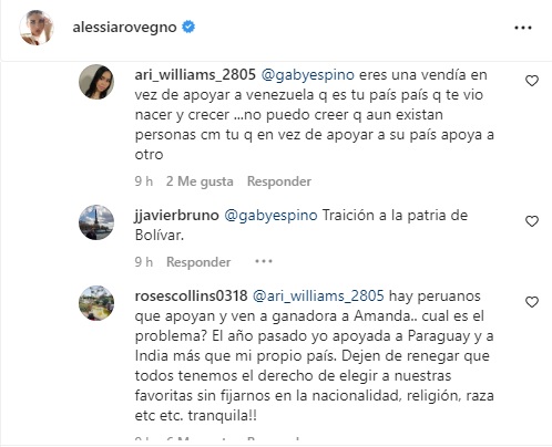 Comentarios negativos contra Gaby Espino. Instagram
