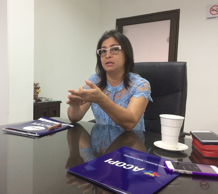 Rosmery Quintero, presidenta nacional de Acopi. Archivo. (Colprensa-Cortesía)