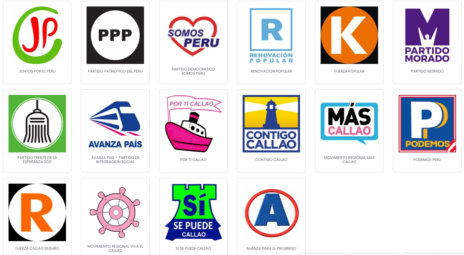 Candidatos al Gobierno Regional del Callao