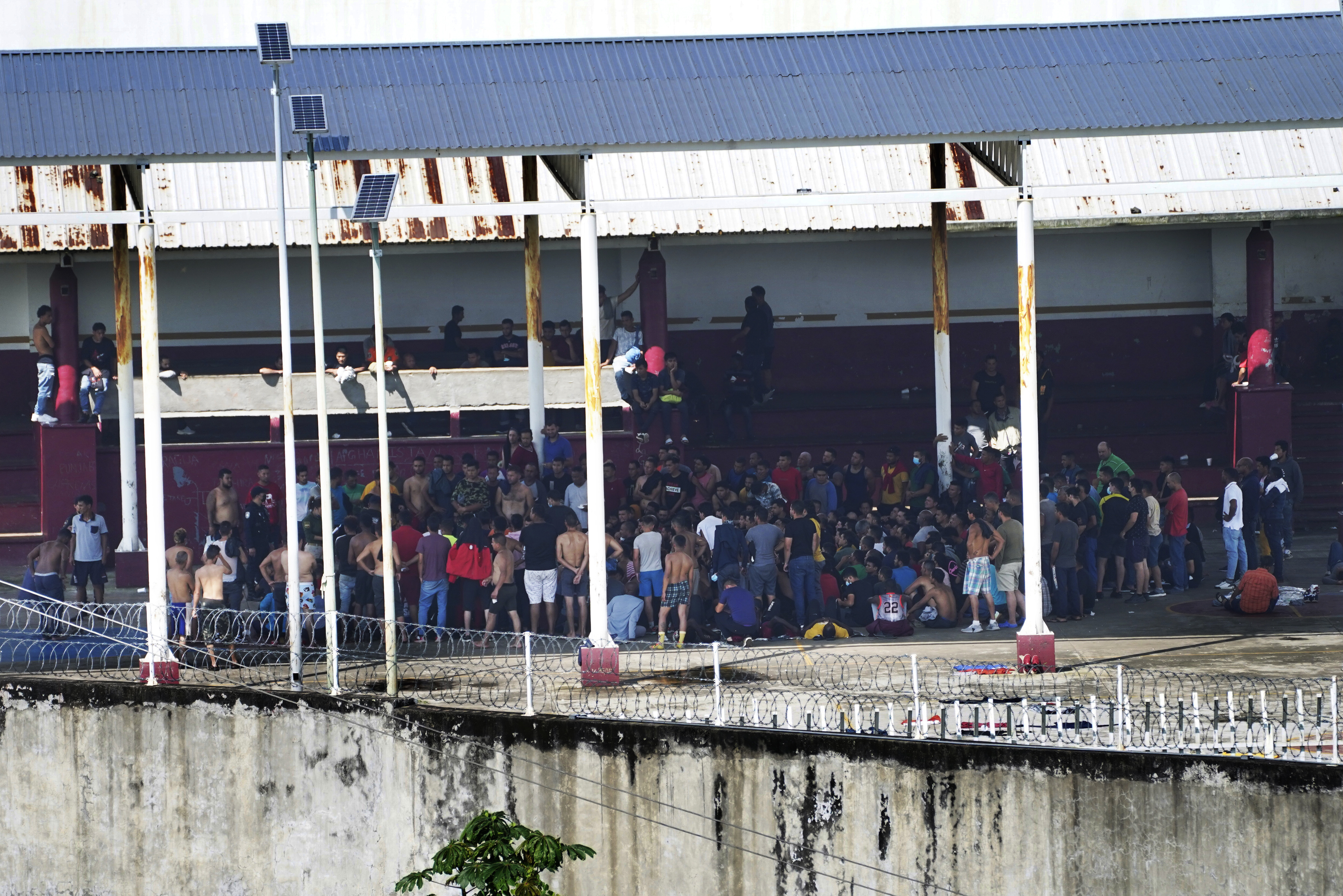 Migrants are detained at the Tapachula immigration station, Chiapas state, Mexico.  (AP Photo/Marco Ugarte)