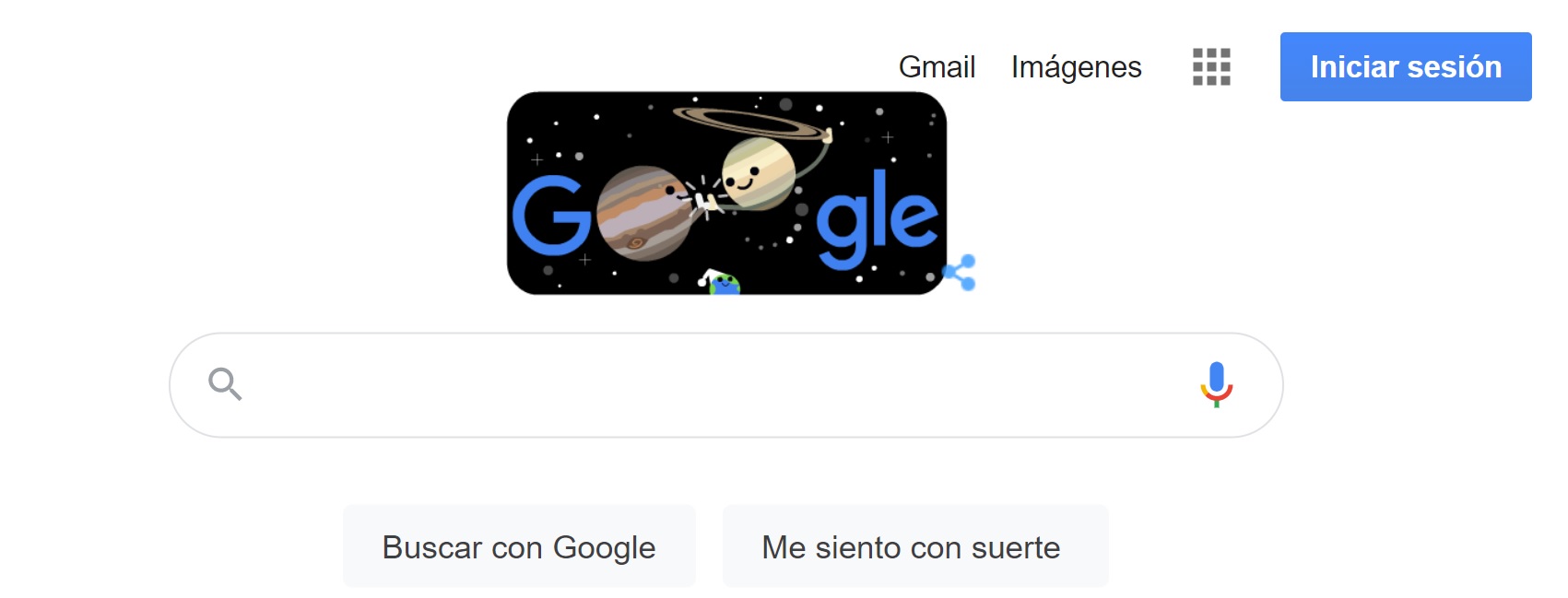 Goodle dedicates his doodle to the great conjunction of Jupiter and Saturn that coincides with the summer solstice in the southern hemisphere