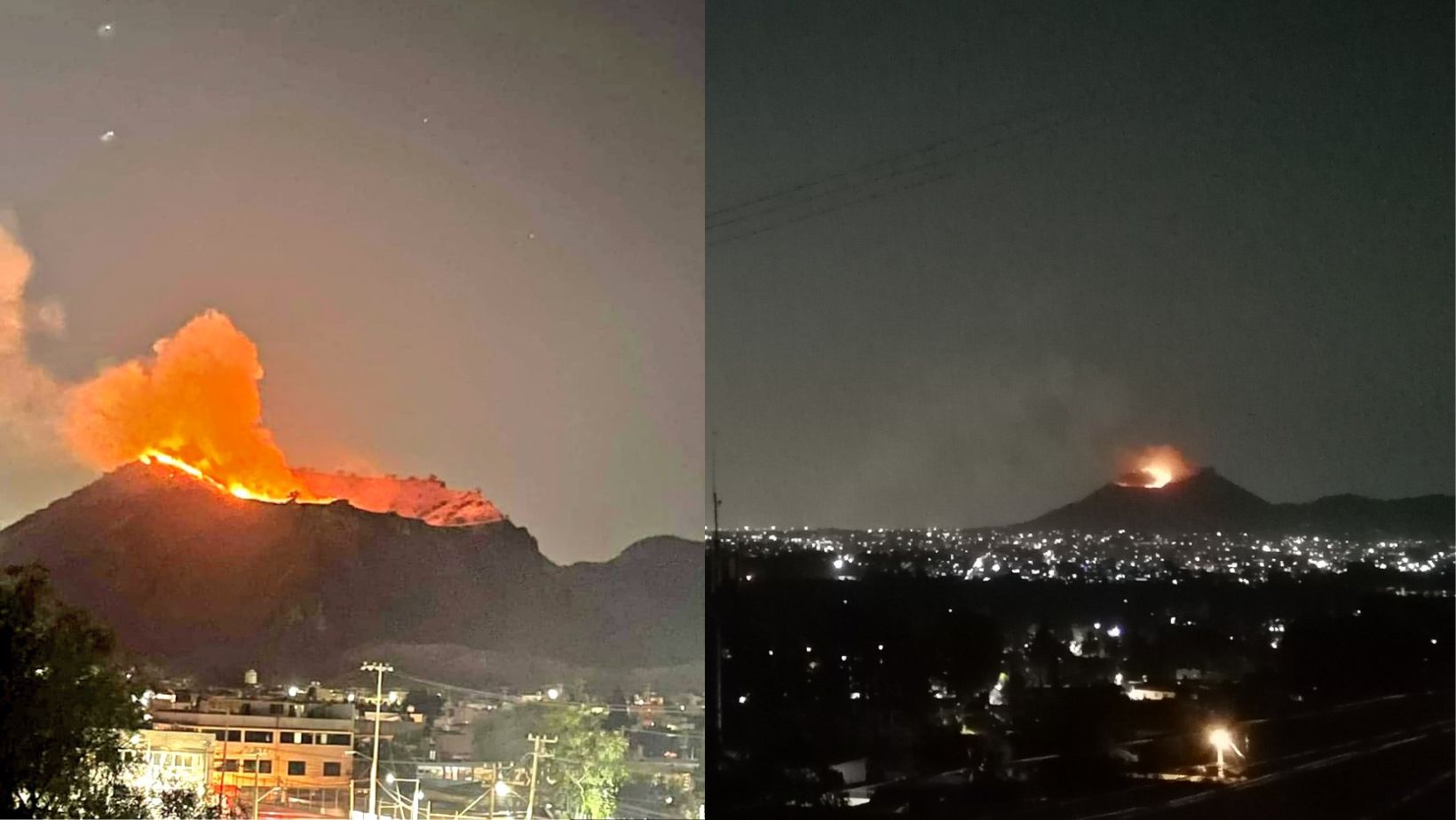 Fuerte incendio consumió parte de la cima del Cerro de Xaltepec en Tláhuac