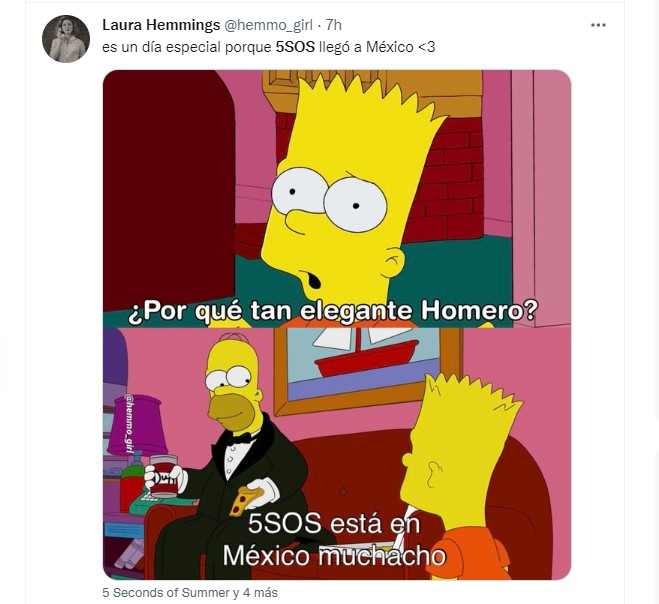 Fanáticas de 5 Seconds of Summer expresaron su emoción con memes por ver a la banda australiana de regreso en México (Foto: Twitter / @hemmo_girl)