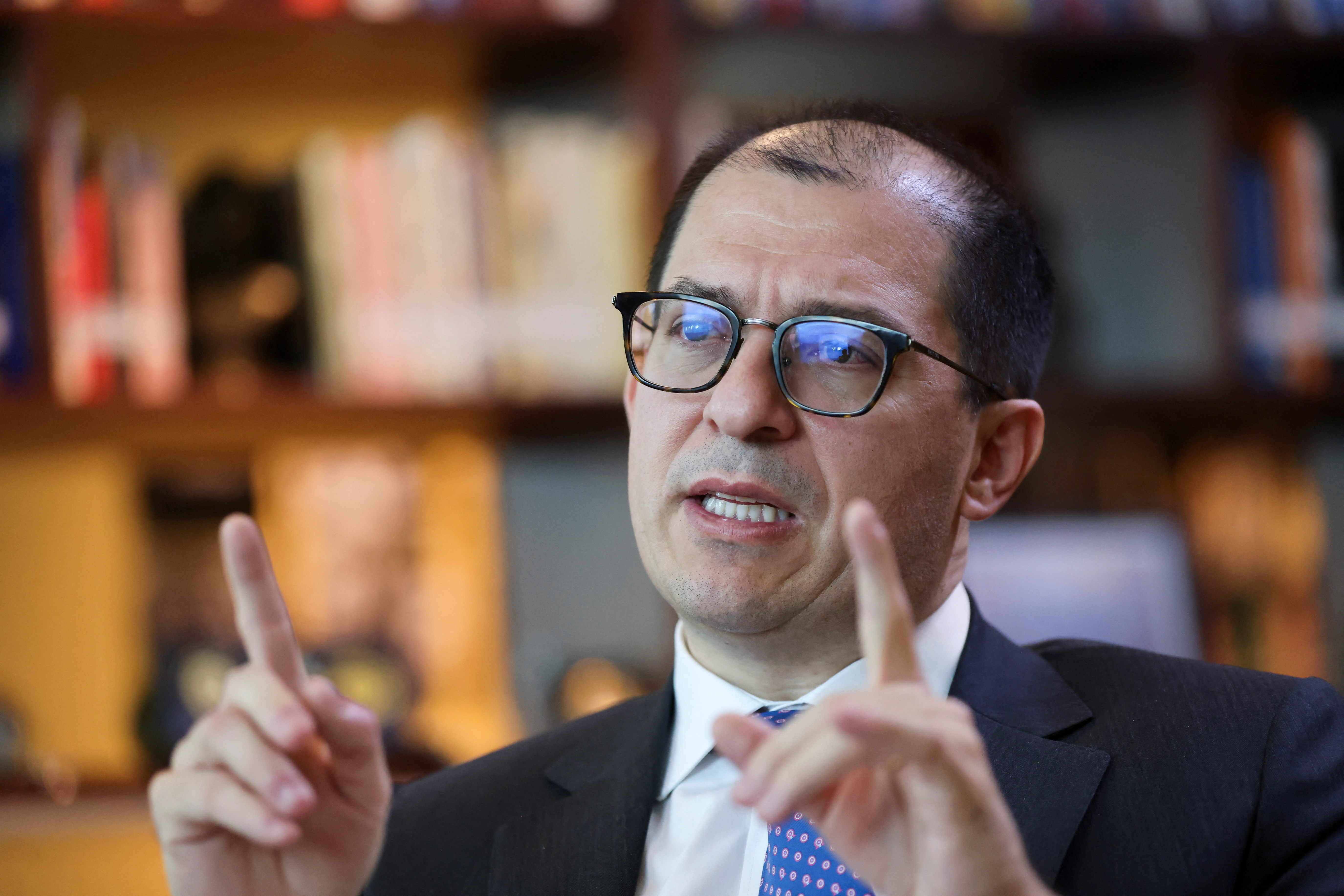 Francisco Barbosa, Colombian Attorney General speaks during an interview with Reuters in Bogota, Colombia March 24, 2023. REUTERS/Luisa Gonzalez