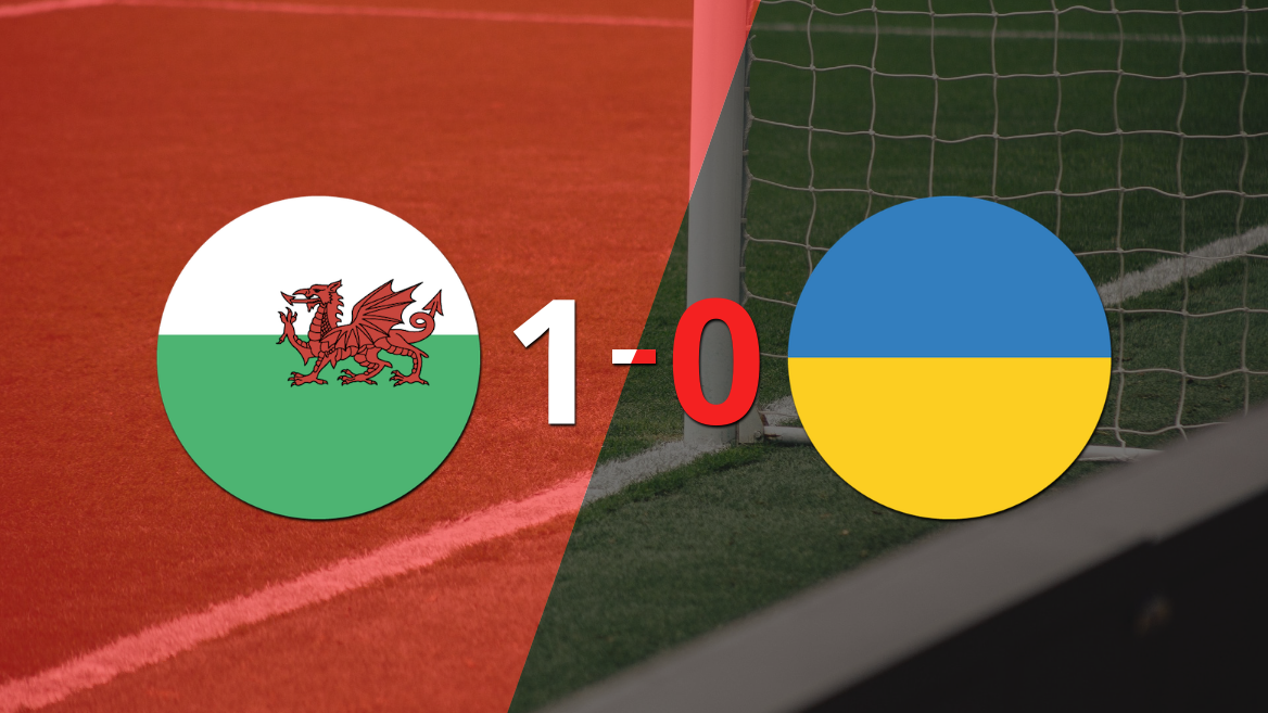 Gales le ganó 1-0 como local a Ucrania