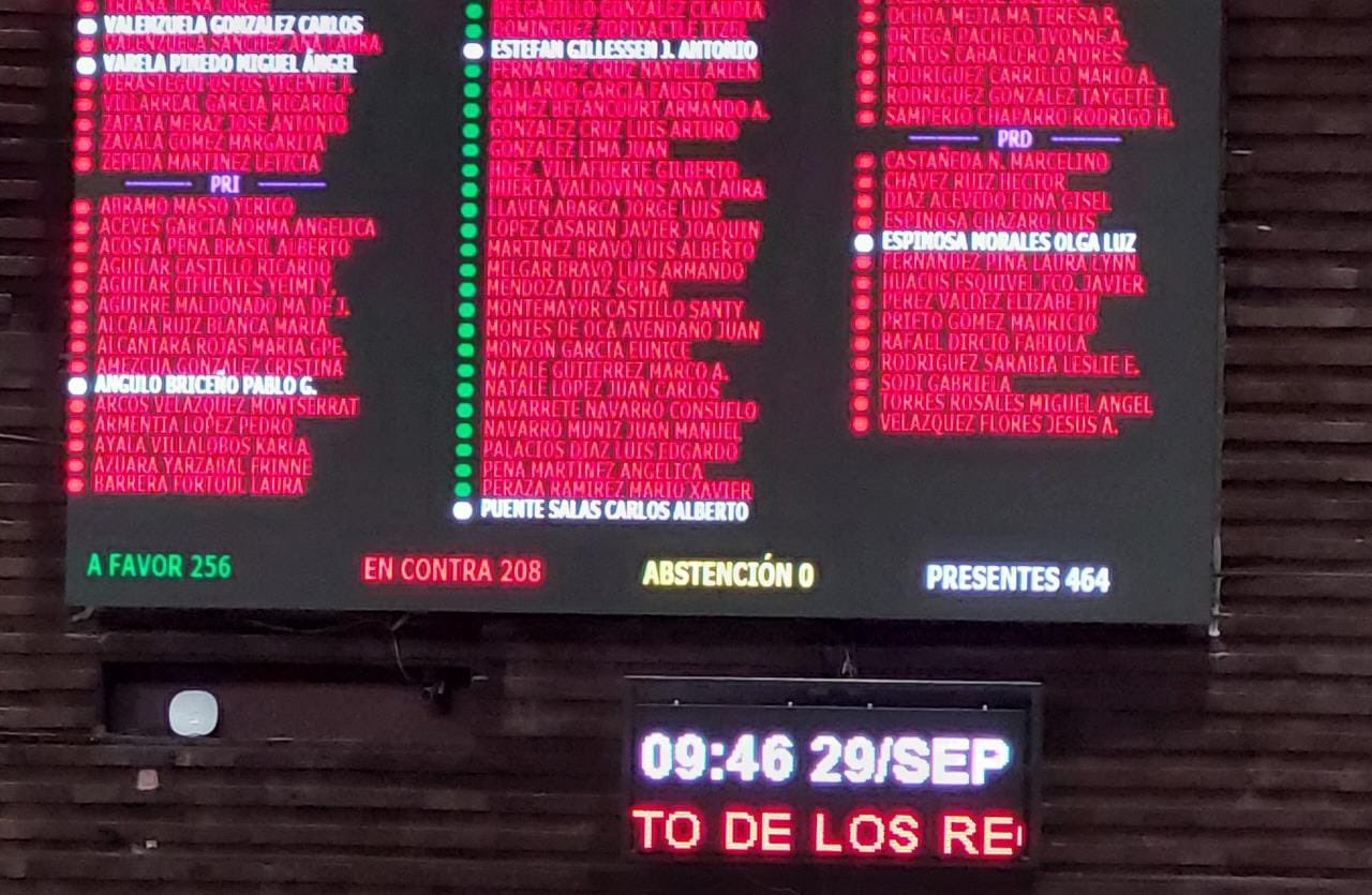 Con 259 votos, se reafirmó la reducción del presupuesto del INE (Foto: @LauraBruges)