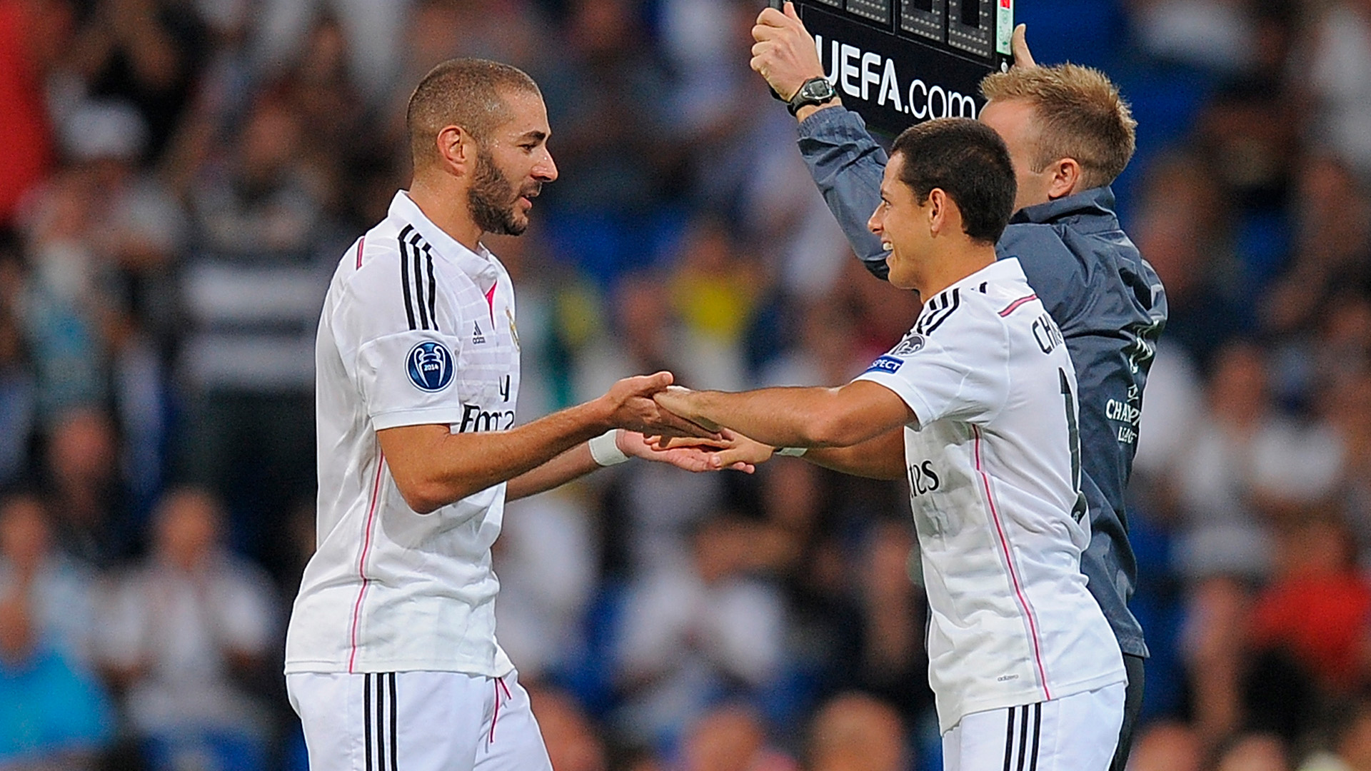 Chicharito jugó con Benzema en el Real Madrid (Foto: Getty Images)