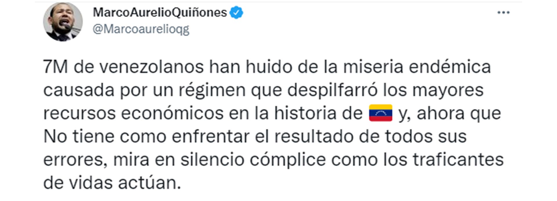 El mensaje de Marco Aurelio Quiñones