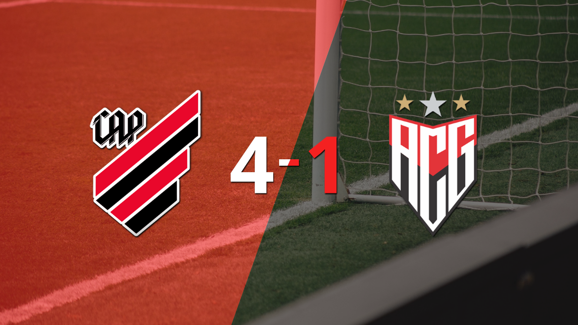 Atlético Goianiense se fue goleado 4-1 en su visita a Athletico Paranaense