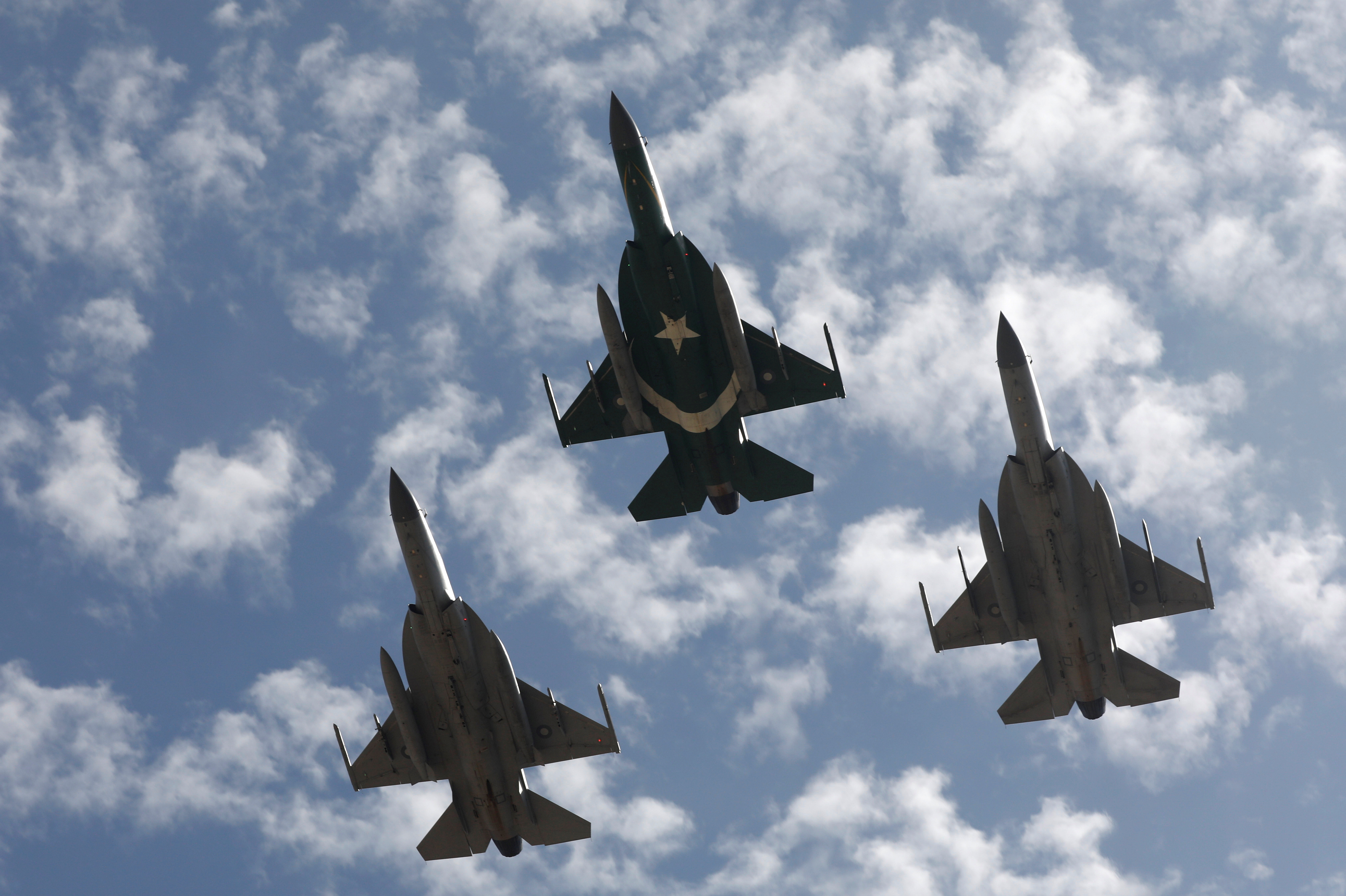 Cazas JF-17 de la Fuerza Aérea de Pakistán (Reuters)