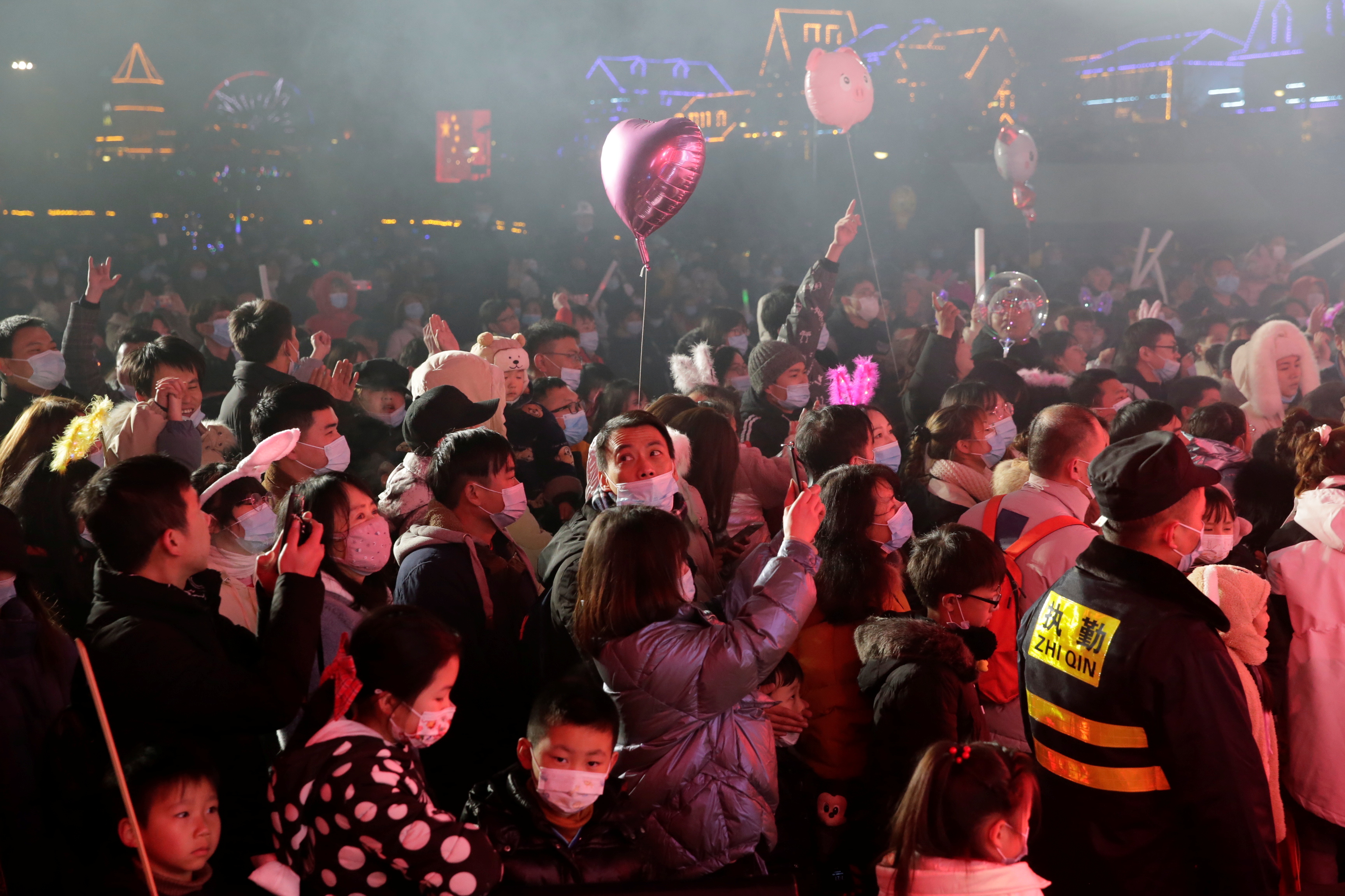 Celebraciones por el Año Nuevo en Wuhan (Reuters)