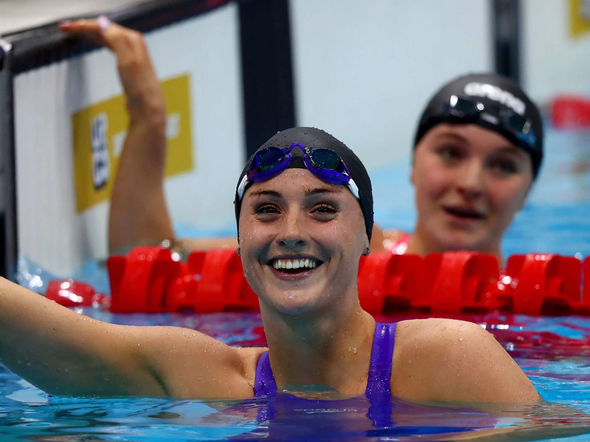 Molly Reinshaw, nadadora británica, en las pruebas de selección de natación británicas de Tokio 2020.  (Getty Images)